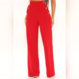 Button high waisted pants